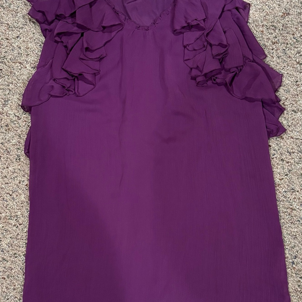 Pretty Purple Ruffle Mini Dress
